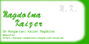 magdolna kaizer business card